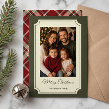 Green Tartan Plaid Christmas Photo