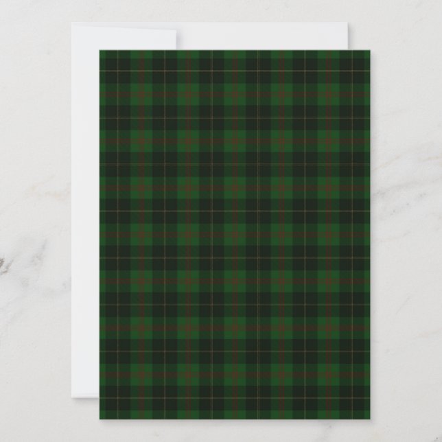Green Tartan Plaid Scottish Pattern flat card (Front)