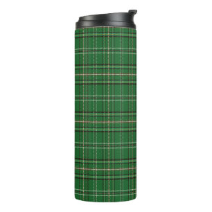 Green Tartan Thermal Tumbler