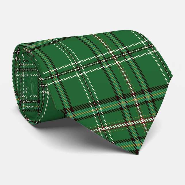 Green Tartan     Tie (Rolled)