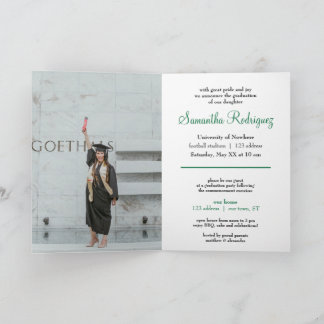 Green Tassel Graduation Announcement