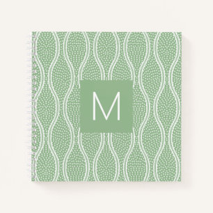 Green Tatewaku Monogrammed Notebook