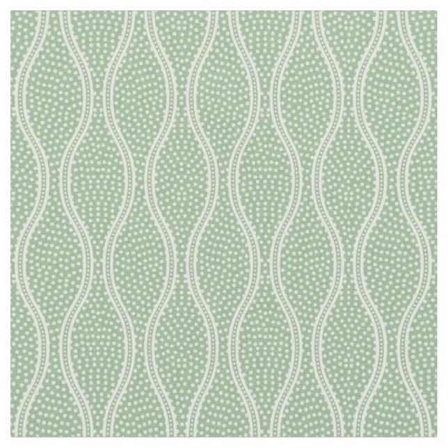 Green Tatewaku Same Komon (medium scale) Fabric (Close Up)