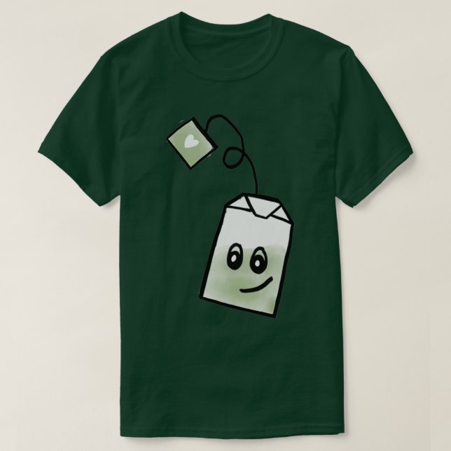 Green Tea Bag 2 T-Shirt (Design Front)
