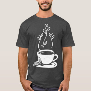 Green Tea Black and White Minimalist Design by Tob T-Shirt