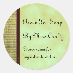Green Tea Custom Craft Labels
