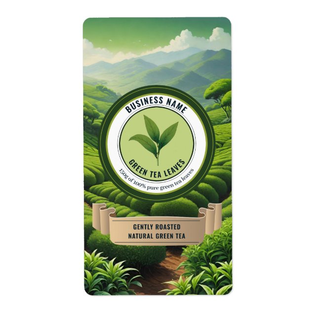 Green Tea Label Templates (Front)
