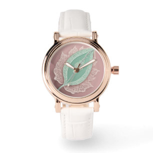 Green Tea Leaf AI art Watch