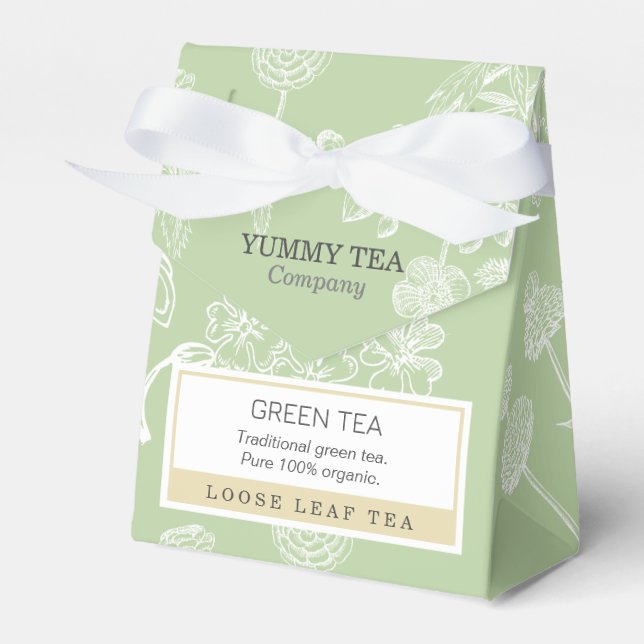 Green Tea - Loose Leaf Tea Packaging Small Box (Front Side)