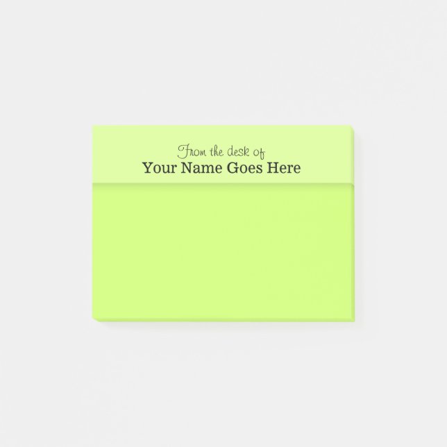 Green teachers name desk note organiser (Front)