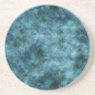 Green Teal Aqua Blue Earth Ocean Marble Abstract Coaster