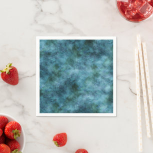 Green Teal Aqua Blue Earth Ocean Marble Abstract Napkin