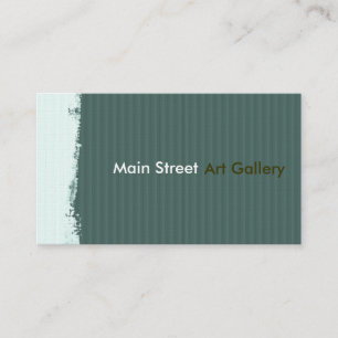 Green Teal Bold Brushstrokes Splat Abstract Art Business Card