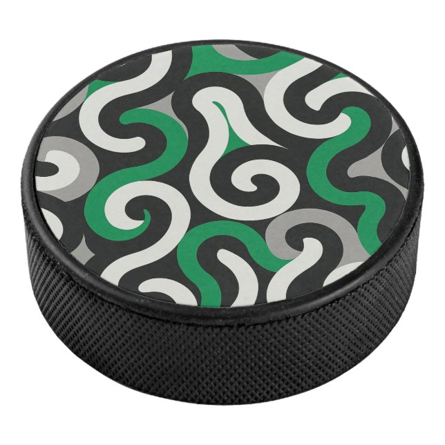 Green Team Hockey Puck (3/4)