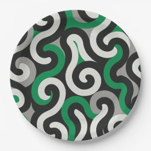 Green Team Paper Plate