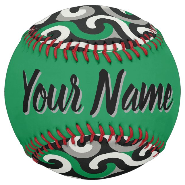 Green Team (personalise) Softball (Back)