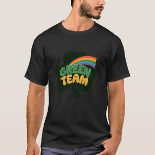 Green Team Rainbow Shamrock Lucky Irish Heritage E T-Shirt