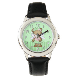 Green Teddy Bear Fairy Watch