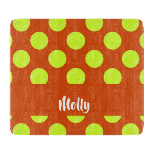 Green tennis ball orange pattern cutting board