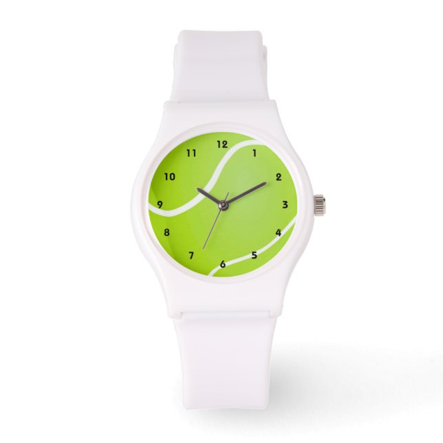 Green Tennis Ball Sporty Watch (Front)