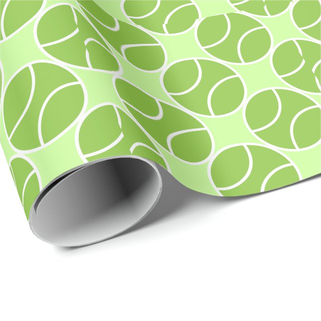 Green Tennis Ball Wrapping Paper (Roll Corner)