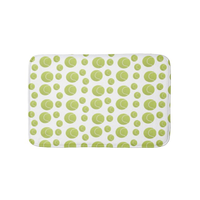 Green tennis balls pattern bath mat (Front)