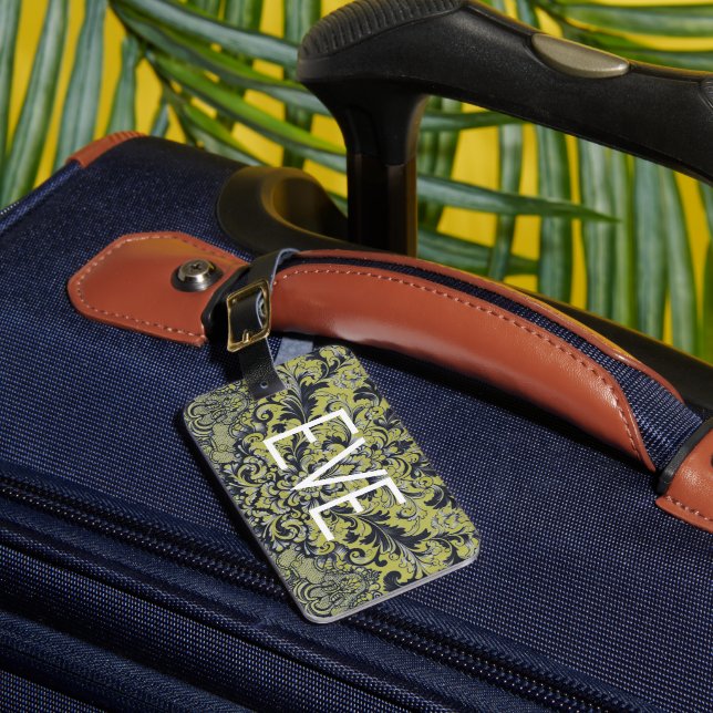 Green Terra Verde Acrylic Luggage Tag (Front Insitu 1)