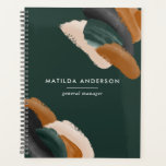 Green terracotta abstract watercolor modern unique planner<br><div class="desc">Green terracotta abstract watercolor modern unique business planner design.</div>