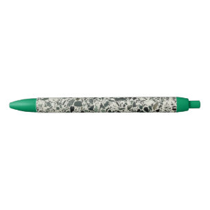 Green Terrazzo Black Ink Pen