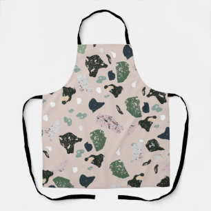 Green Terrazzo Pattern Apron