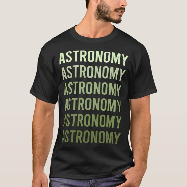 Green Text Astronomy T-Shirt (Front)