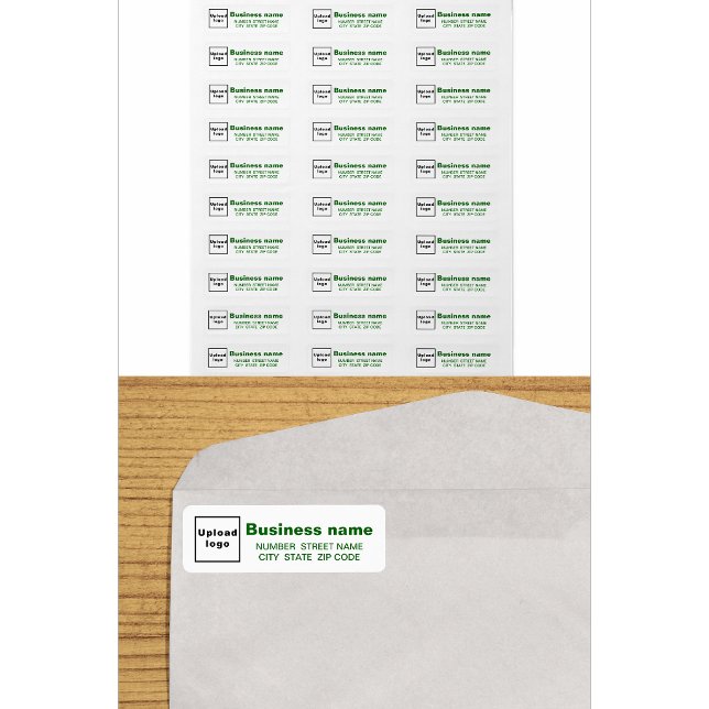 Green Text Business Return Address Labels (Creator Uploaded)