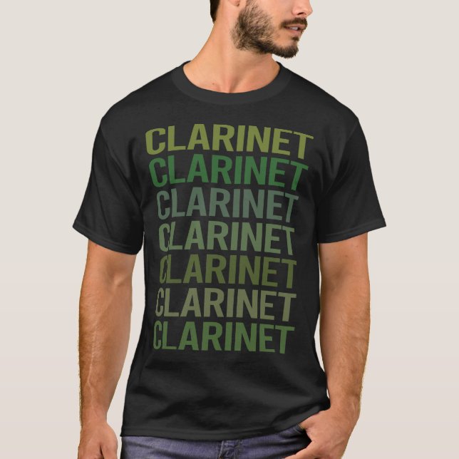 Green Text Clarinet T-Shirt (Front)