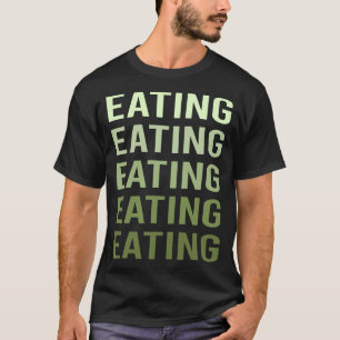 Green Text Eating T-Shirt