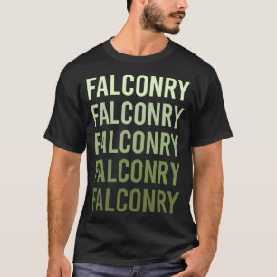 Green Text Falconry Falconer T-Shirt
