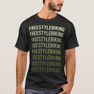 Green Text Freestyle Biking Biker T-Shirt