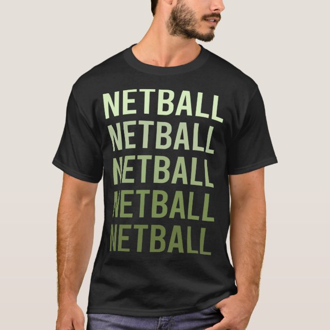 Green Text Netball T-Shirt (Front)
