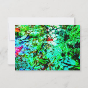 Green texture abstract invitation,Green calming Invitation