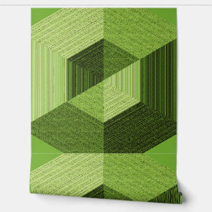 Green textured 3D effect "Ratti_Creative_Arts" Wallpaper