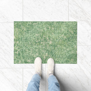 Green Textured Background by Shirley Taylor Doormat