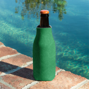 Green textured surface with  swirling pattern bottle cooler