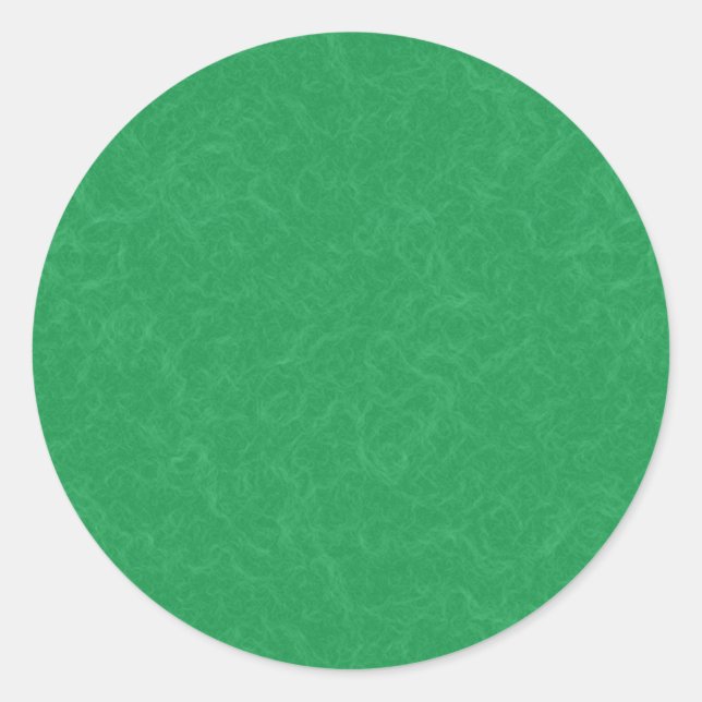 Green textured surface with  swirling pattern classic round sticker (Front)