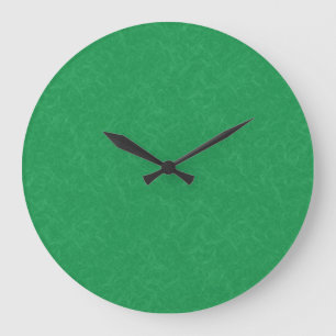 Green textured surface with swirling pattern large clock