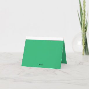 Green Thank You Card Elegant Minimalist