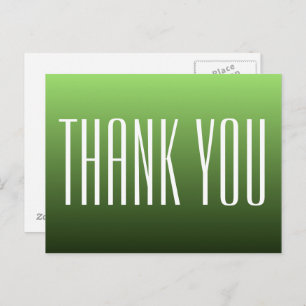 Green Thank You Postcard