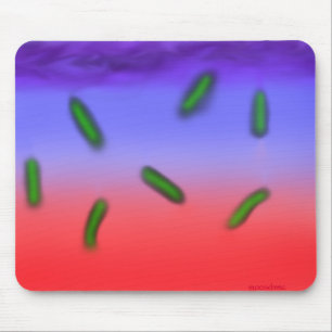 Green thermo bacteria mouse pad