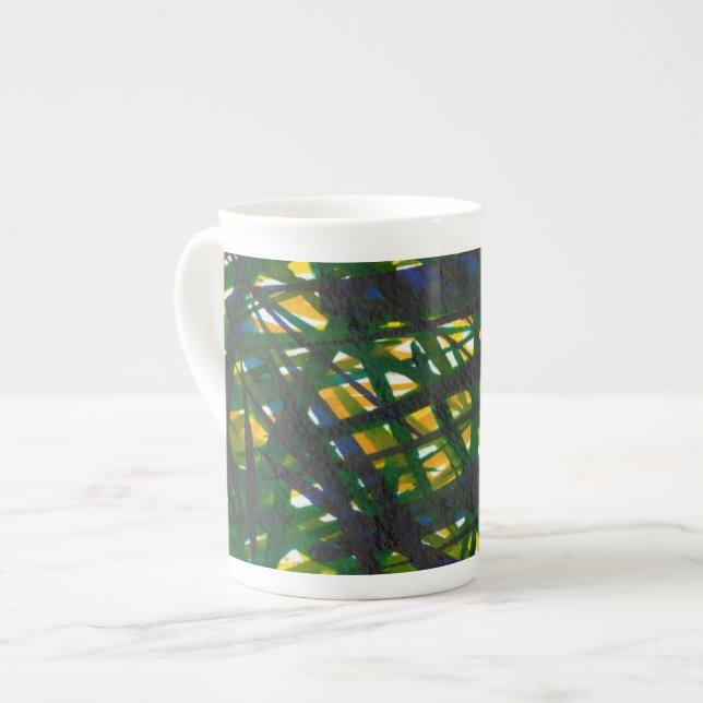 Green Thicket II Bone China Mug (Front Left)