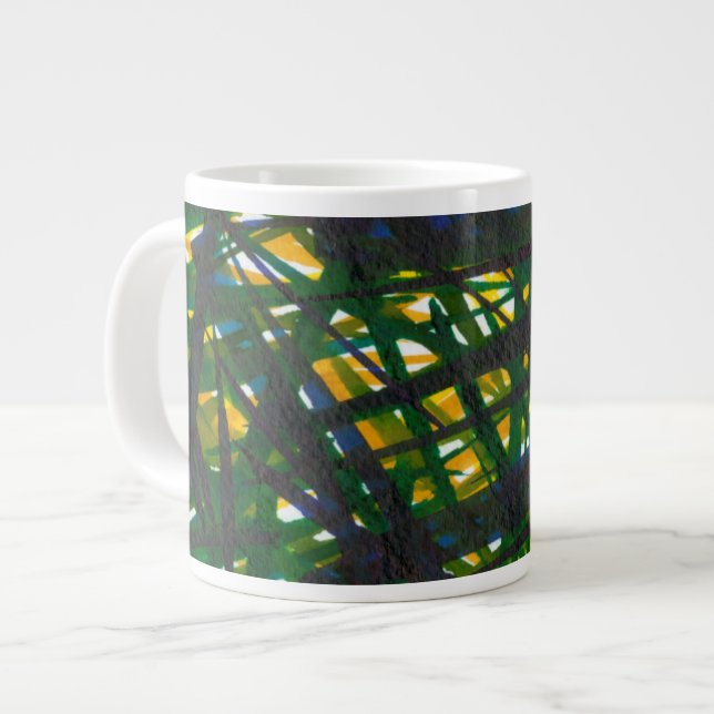 Green Thicket II Large Coffee Mug (Front Left)