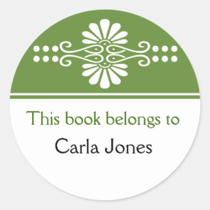 Green This Book Belongs To Labels