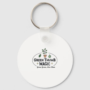 Green Thumb Magic   Urban Gardening T-Shirt Key Ring